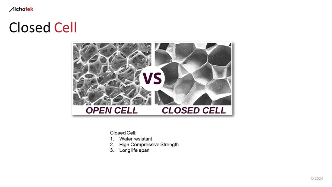Open cell vs closed cell comparison