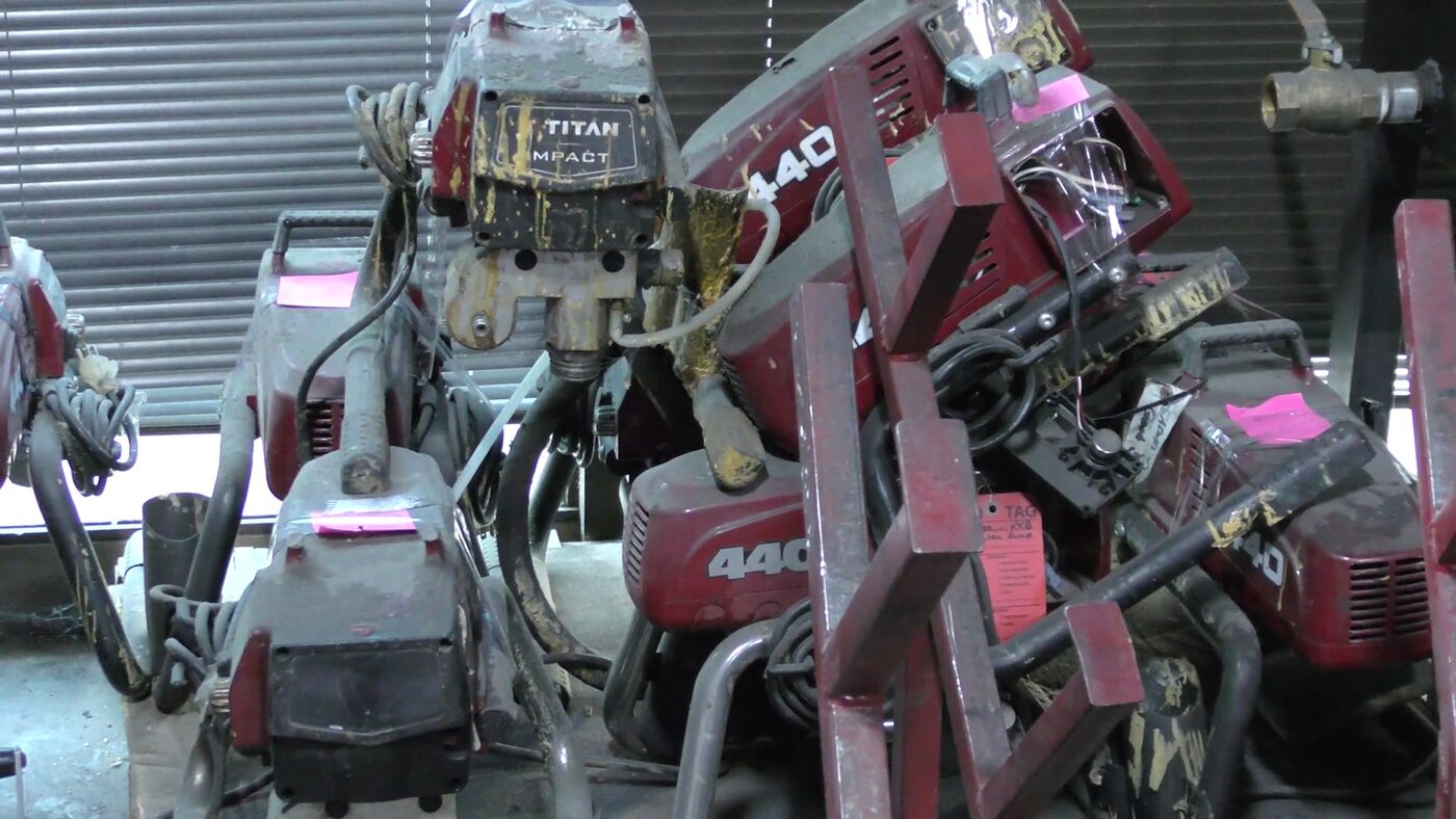 The boneyard: pile of failed Titan 440 pumps