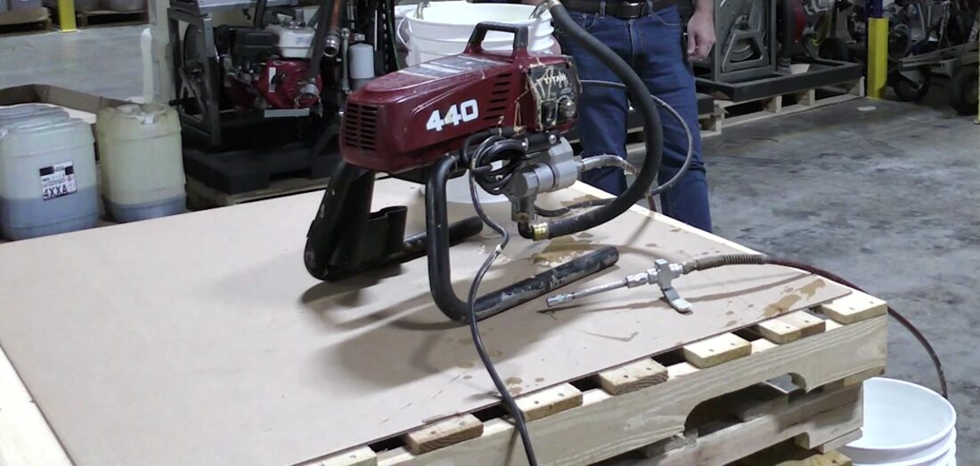 Titan Impact 440 skid pump with injection gun
