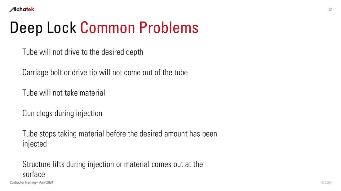 Deep Lock common problems slide