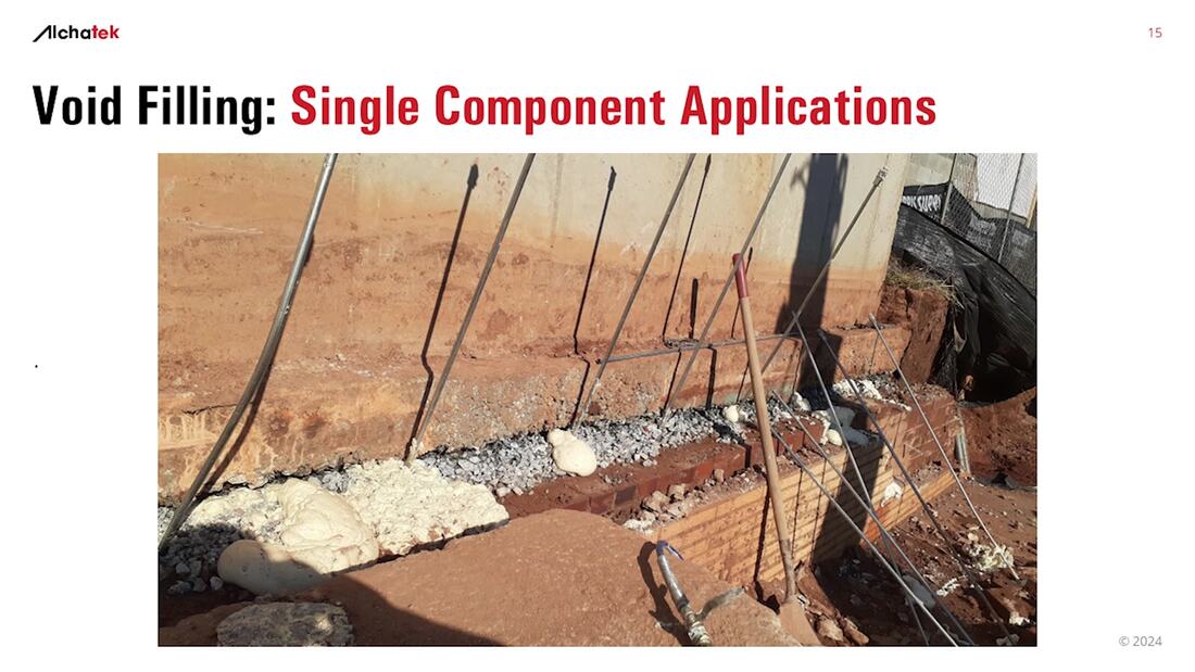 Single component injection into aggregate at a wall