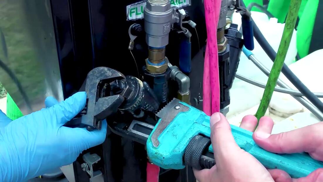 Y-strainer removal with brake cleaner
