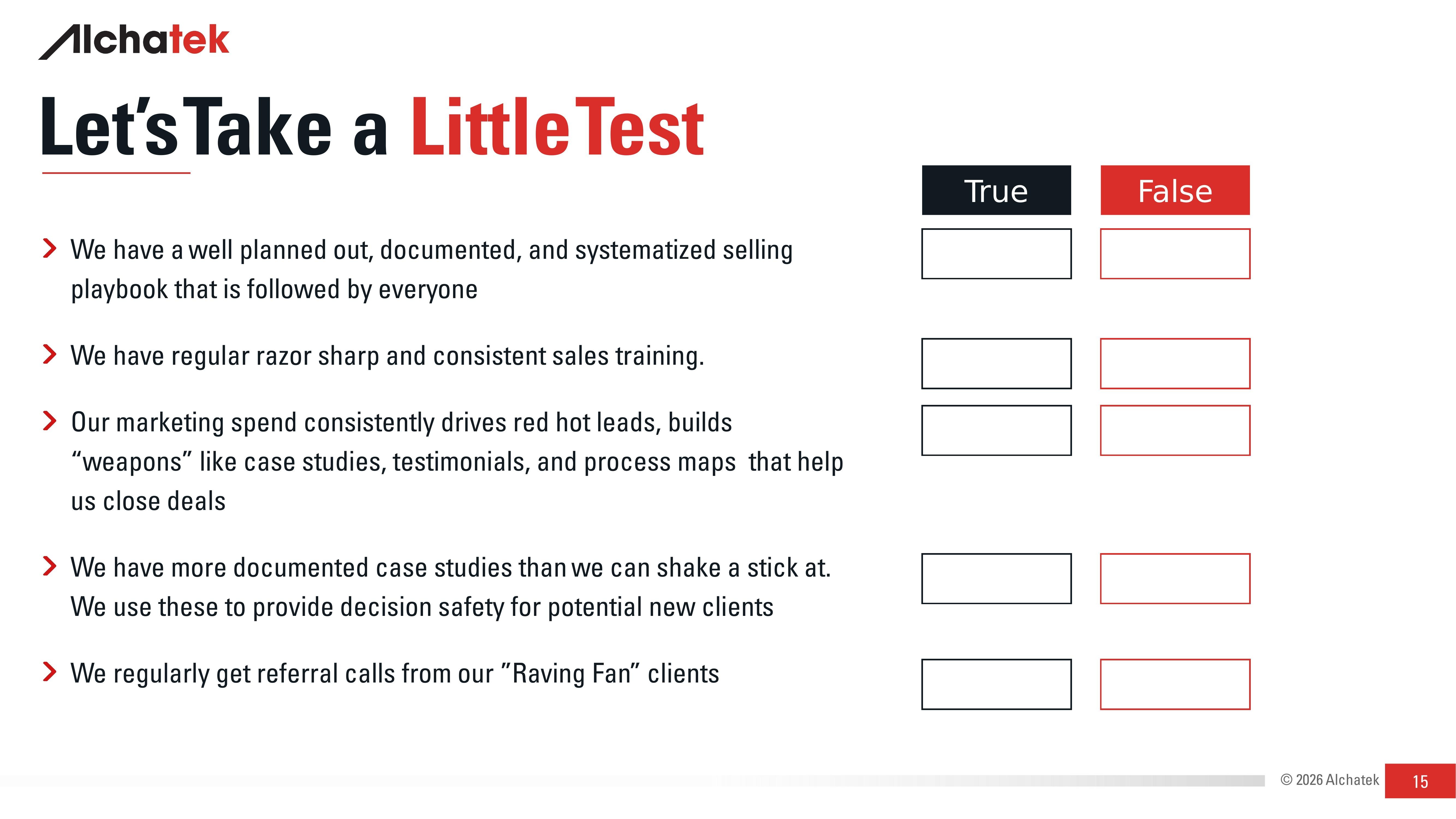Let's Take a Little Test